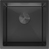Chiuvetă Mexen Trixo, din oțel inoxidabil cu 1 compartiment, 440 x 440 mm, neagră, 6413441000-70