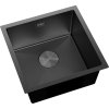 Chiuvetă Mexen Trixo, din oțel inoxidabil cu 1 cuvă, 440 x 440 mm, neagră, model fagure, 6413441000-70HC