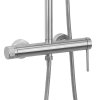 Rea Foss, set de duș cu duș manual și duș fix, oțel periat, REA-P5646