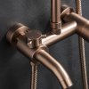 Rea Luis - set de duș cu pipă pentru cadă, cupru mat, REA-P7156