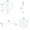 Rea Lungo Diamond, set de duș încastrat cu cap de ploaie și duș manual, cupru lucios, REA-P5657