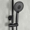 Rea Ontario, set de duș cu duș manual și cap de duș, negru mat, REA-P5712