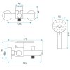 Rea Ontario, baterie cadă cu set de duș manual, cupru mat, REA-B0973