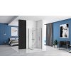 Cabină de duș de colț Rea Rapid Swing 120 (ușă) x 100 (perete), sticlă transparentă de 6 mm, profil cromat, KPL-K5756