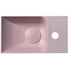 Sapho, lavoar din beton PICCOLINO 30.8x17cm, baterie pe dreapta, roz mat, PK30521