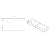 Sapho, consolă SKA pentru lavoar/blat, 180x22x51cm, negru mat, SKA880