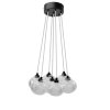 Lampă suspendată Toolight 7xG9, MS020-7CP, negru mat, OSW-09633