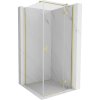 Mexen Mist HT, cabină de duș cu ușă batantă dreapta 80 x 80 cm, sticlă transparentă, auriu mat, 8A5T-080-080-55-00-P