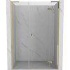 Mexen Mist-H L, ușă de duș cu 1 aripă dreapta 155 cm, sticlă transparentă, profil auriu lucios, 8A5L-155-001-50-00-P