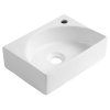 Lavoar ceramic RUBIC, Aqualine, 34x25cm, alb, NP452