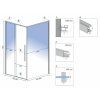 Rea, Cabină de duș REA SOLAR - perie aurie 90x90, KPL-96018