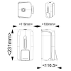 Aqualine, dozator de săpun lichid OLMO 800ml, alb, 1318-47