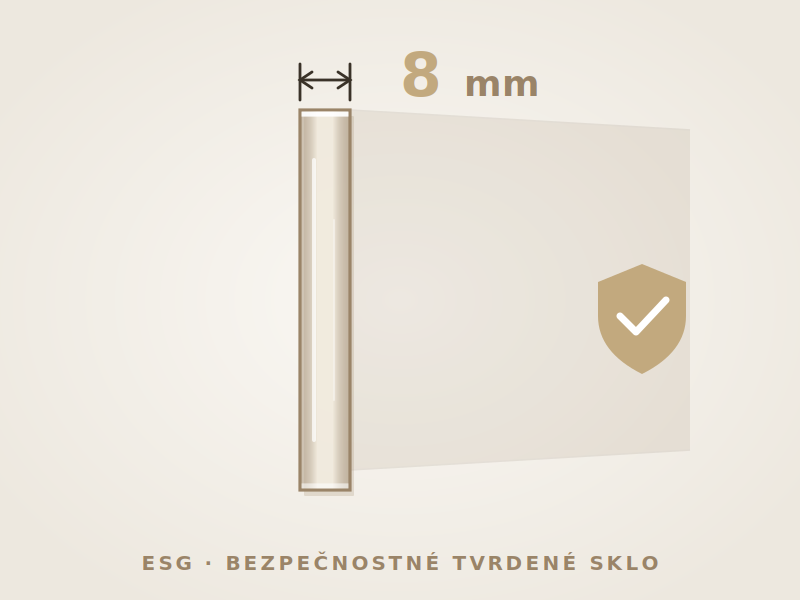 8mm tvrdené sklo