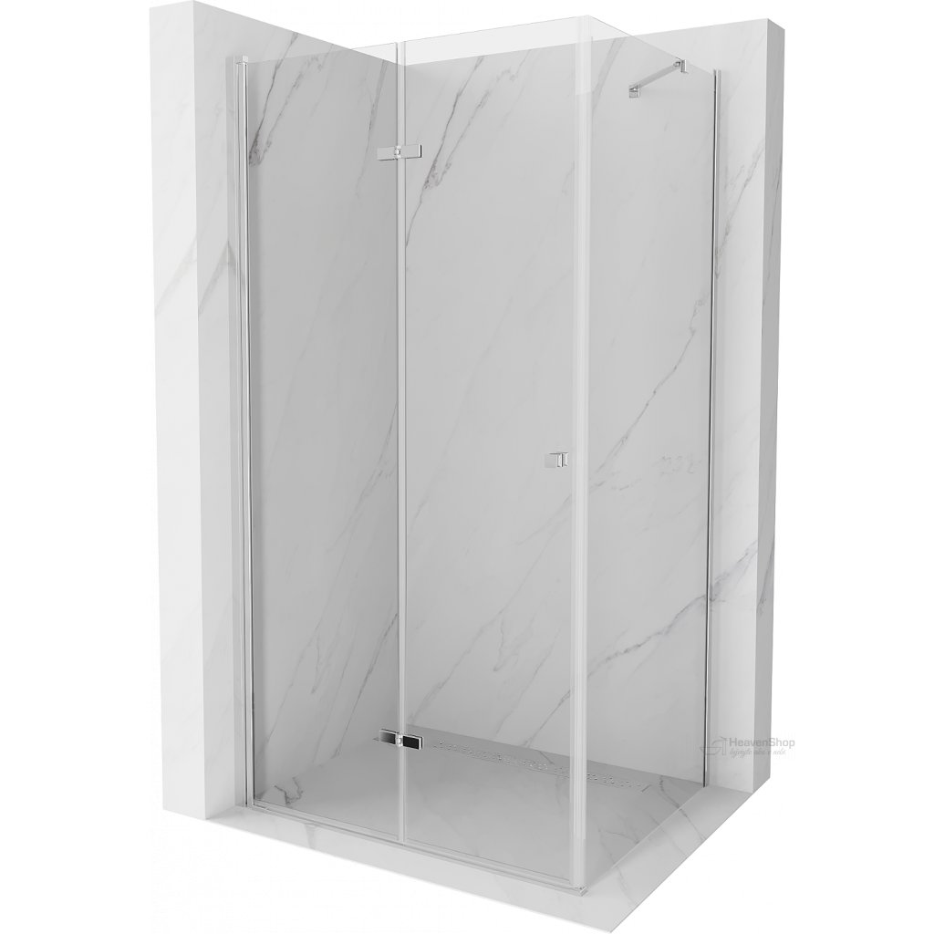 Mexen Lima, sprchovací kút 80 (dvere) x 110 (stena) cm, 6mm číre sklo, chrómový profil, 856-080-110-01-00