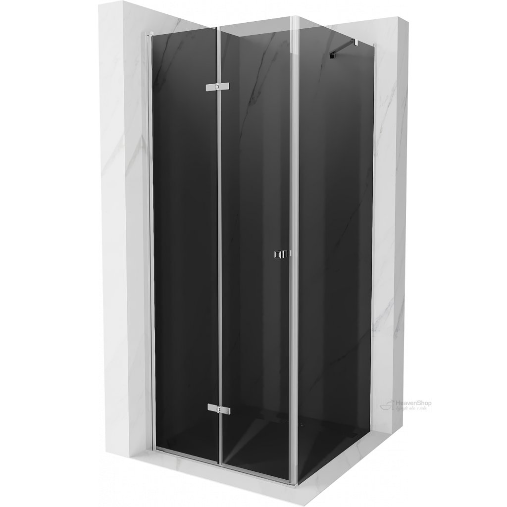 Mexen Lima, sprchovací kút 100 (dvere) x 100 (stena) cm, 6mm šedé sklo, chrómový profil, 856-100-100-01-40