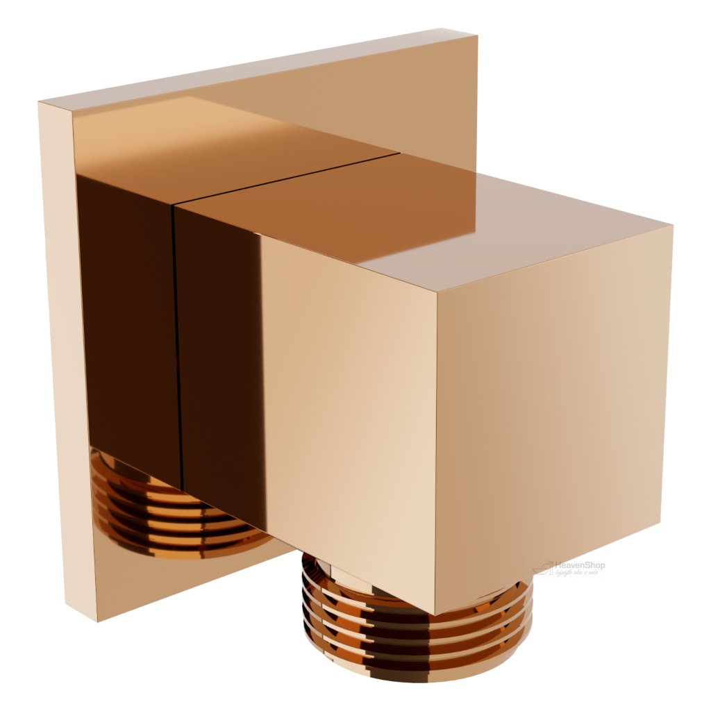 Mexen príslušenstvo - uhlový konektor 1/2" Cube, ružové-zlato, 79340-60