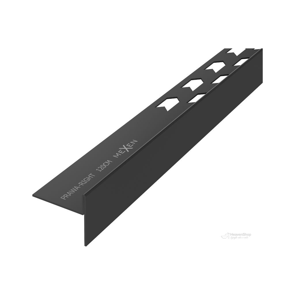Mexen Line-B lišta 120 cm pravá, čierna matná, 187001120R