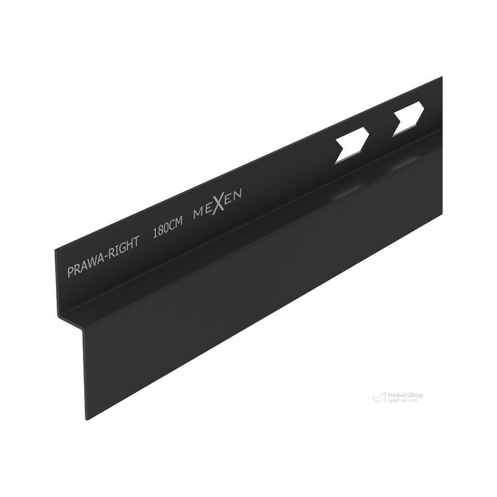Mexen Line-B lišta 180 cm pravá, čierna matná, 187002180R