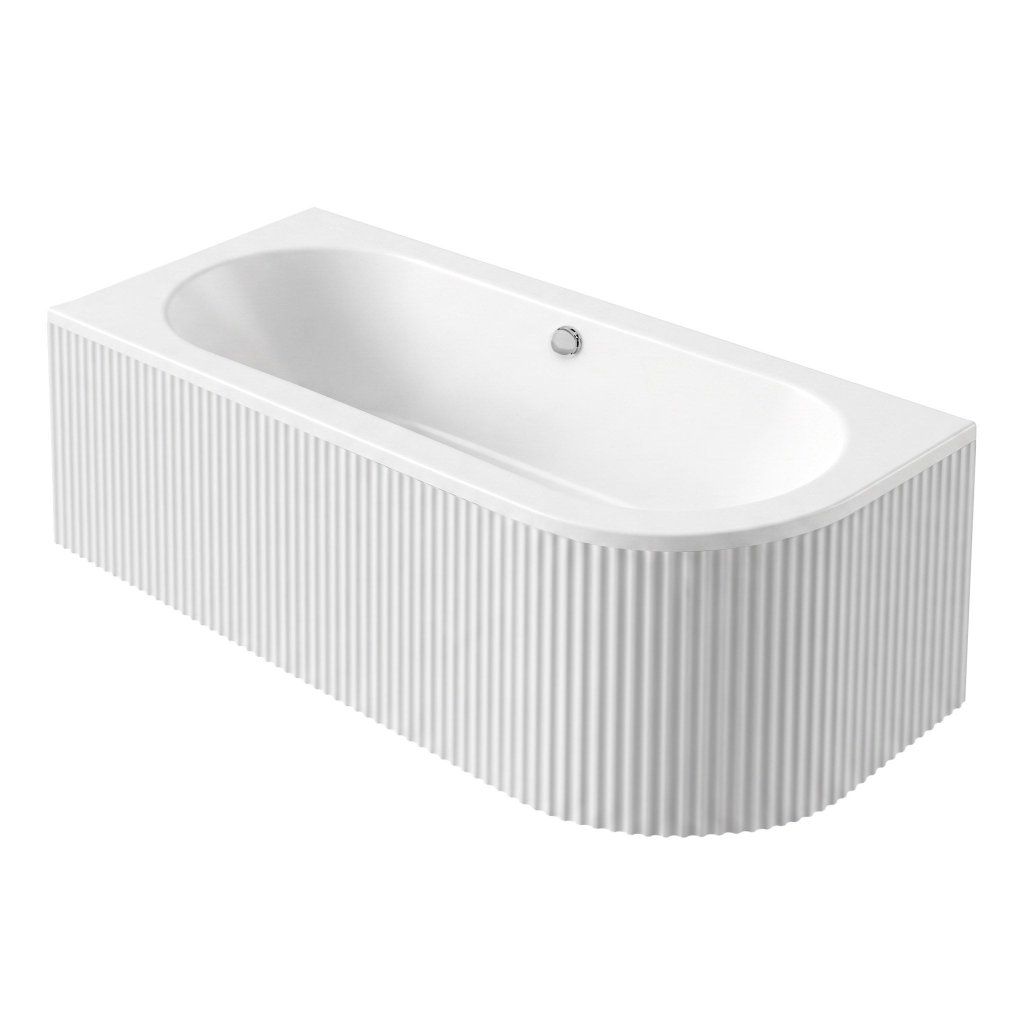 Rea Orion Stripe 160 levá — detail rýhovaného krytu a sifonu