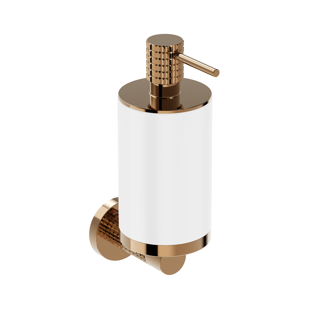 Dozator de săpun de perete Mexen Triv, alb / auriu-roz, 250 ml — 70A33058-60W