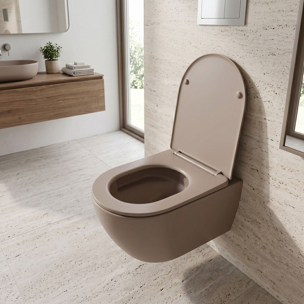 Rea Focus, fali WC-csésze, tornádó öblítéssel, bézs, REA-C0366
