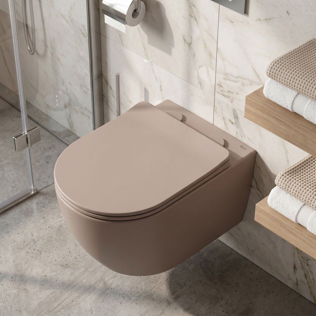 Rea Focus, fali WC-csésze, tornádó öblítéssel, bézs, REA-C0366