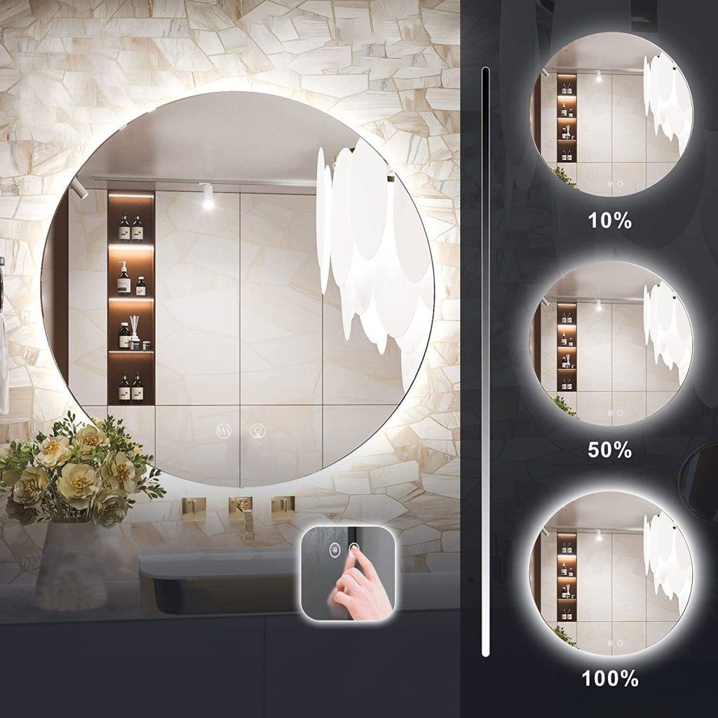 Rea LED zrkadlo okrúhle Ø 50 cm HZJ050 – montáž