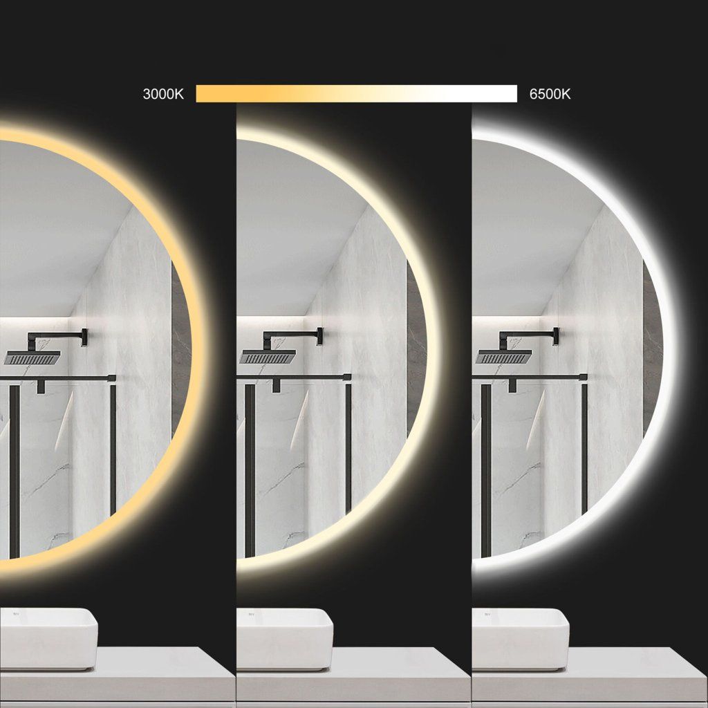 Rea LED zrkadlo okrúhle Ø 50 cm HZJ050 – LED podsvietenie