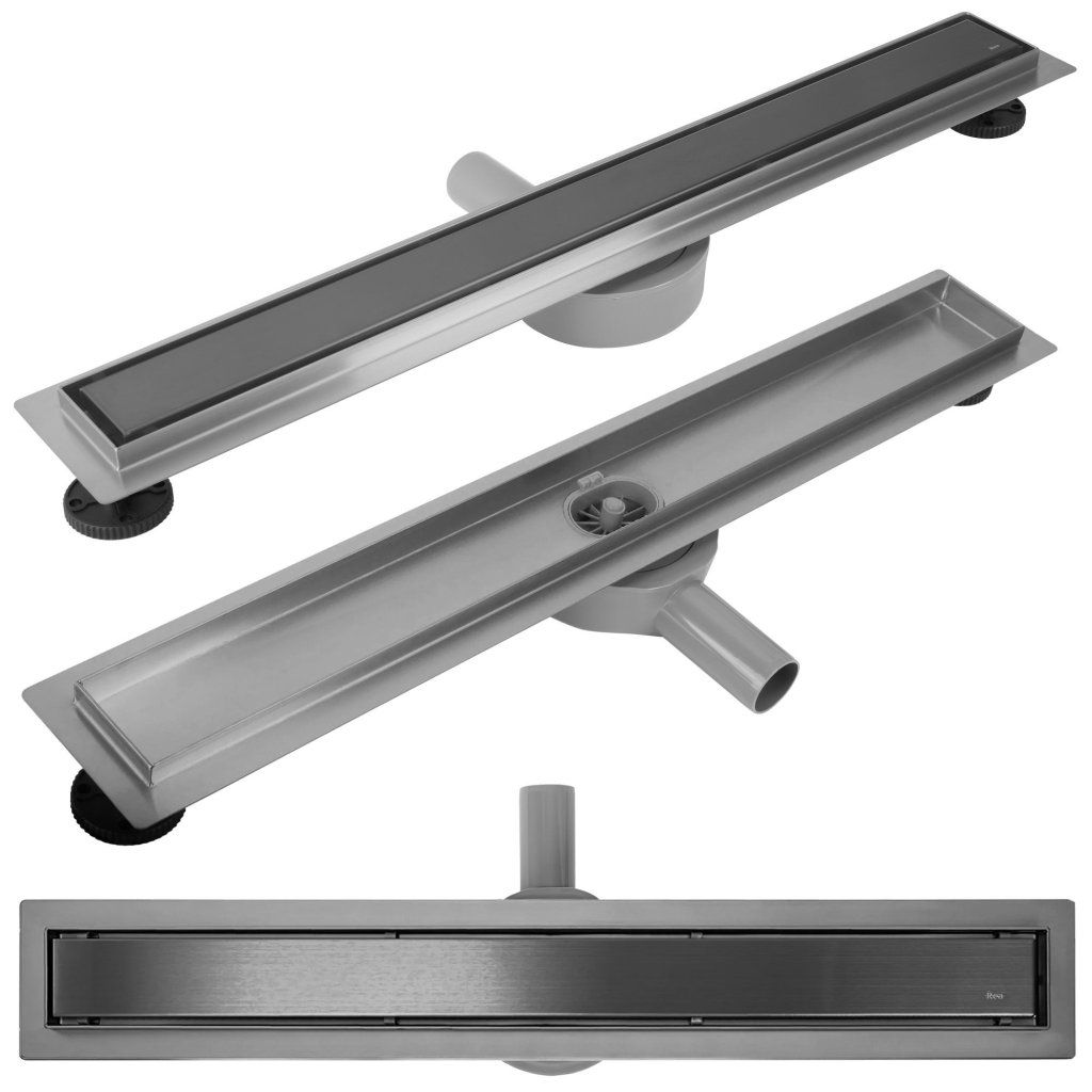 Rea Neox Pro, lineárny podlahový žľab 60 cm, titánová, REA-G9151