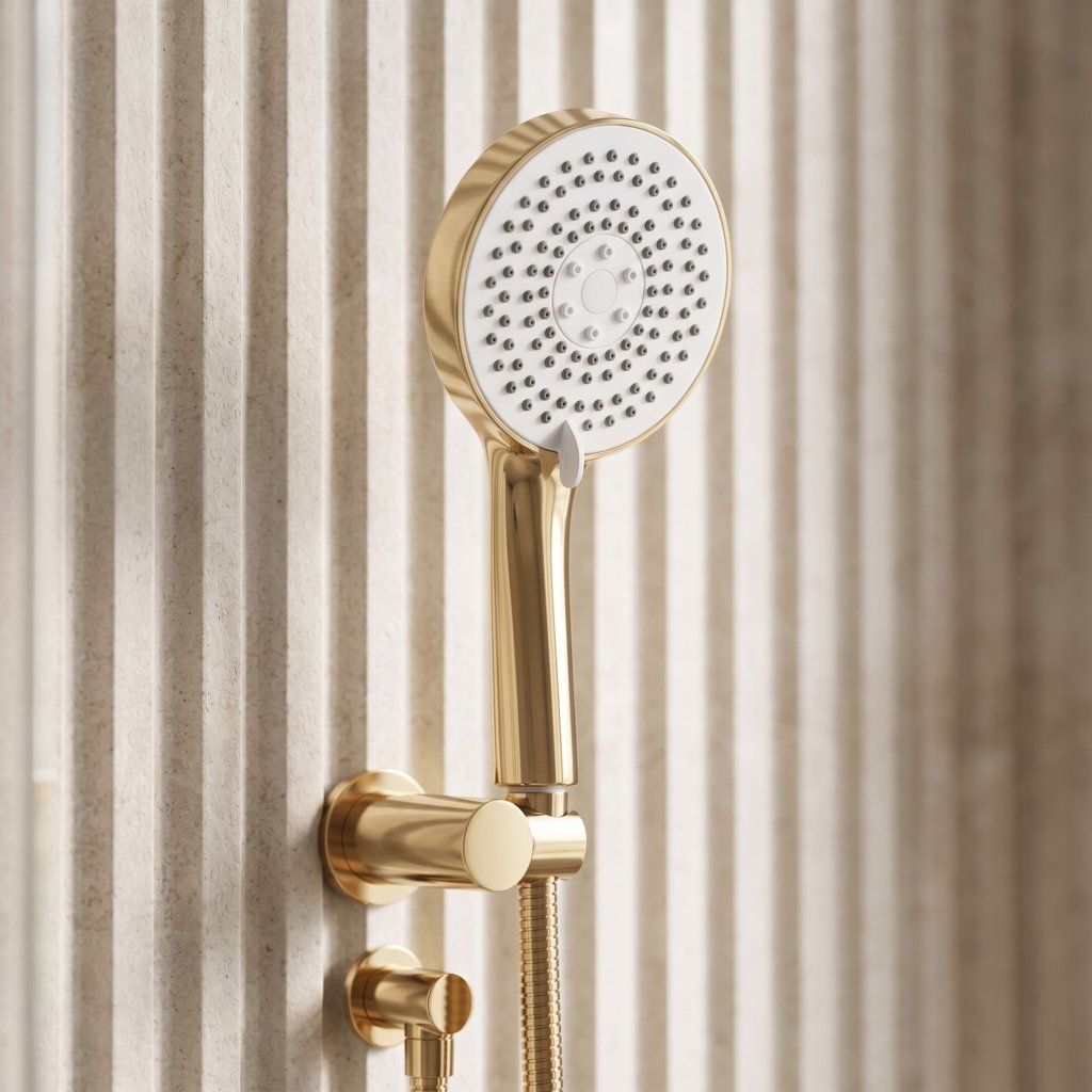 Rea JS-019, ručná sprchová hlavica, 4 funkcie, zlatá lesklá, REA-03901 – detail povrchu
