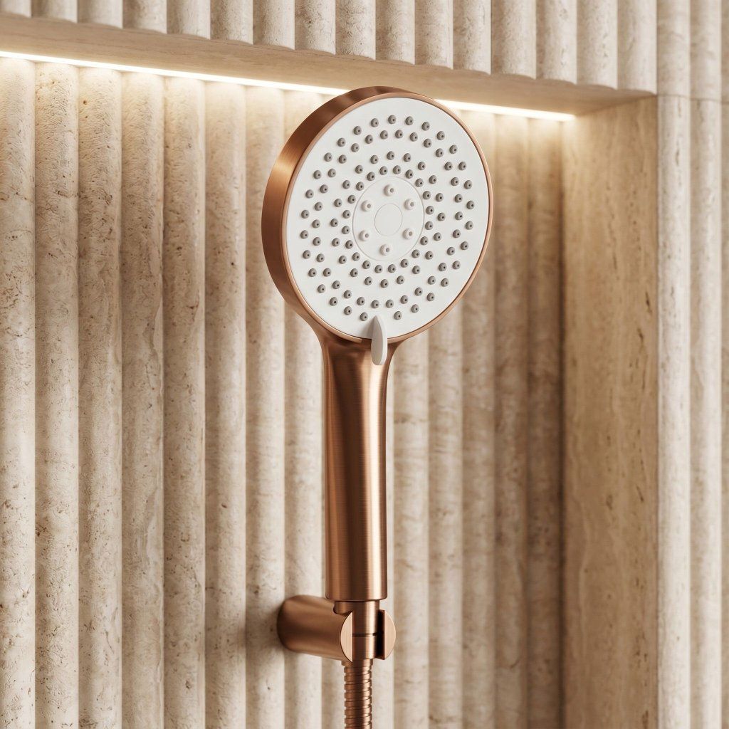Rea JS-019, ručná sprchová hlavica, 4 funkcie, medená matná, REA-03902 – detail povrchu