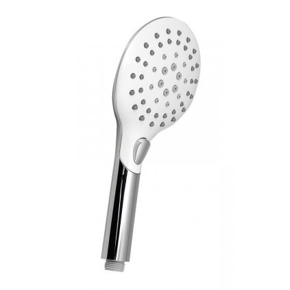 Sapho, Ručná sprcha s tlačidlom, 6 režimov sprchovania, 257mm, ABS/chróm,biela, 1204-20