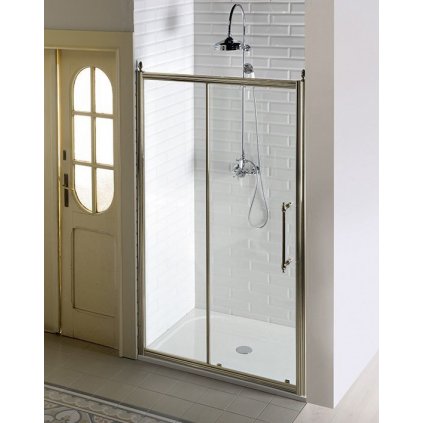 Gelco, ANTIQUE sprchové dvere posuvné 1200mm, číre sklo, bronz, GQ4212C