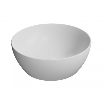 GSI, PURA keramické umývadlo na dosku, priemer 42 cm, biela mat, 885109