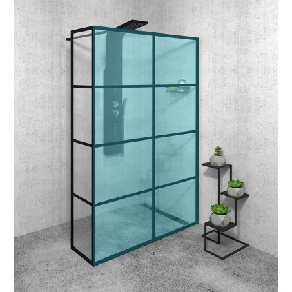 Gelco, CURE BLACK prídavný panel 350 mm, číre sklo, CB350