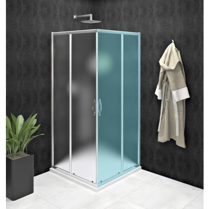 Gelco, SIGMA SIMPLY sprchové dvere posuvné pre rohový vstup 1000 mm, sklo BRICK, GS2410