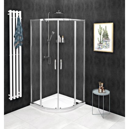 Gelco, SIGMA SIMPLY štvrťkruhová sprchová zástena 900x900mm, R550, číre sklo, GS5590