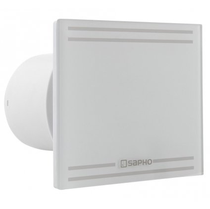 Sapho, GLASS kúpeľňový ventilátor axiálny, 8W, 100mm potrubie, biela, GS101