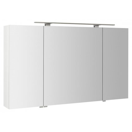 Sapho, RIWA galérka s LED osvetlením, 121x70x17cm, 3x dvierka, biela lesk, RIW120-0030