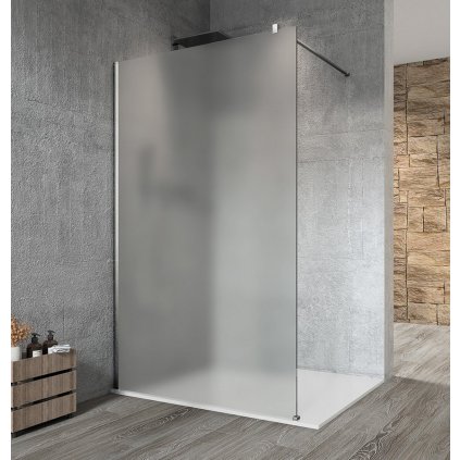 Gelco, VARIO CHROME jednodielna sprchová zástena na inštaláciu k stene, matné sklo, 1300 mm, GX1413GX1010
