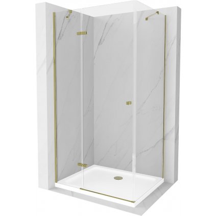 Mexen Roma, sprchovací kút 110 (dvere) x 100 (stena) cm, 6mm číre sklo, chrómový profil + slim sprchová vanička 5cm, 854-110-100-50-00-4010