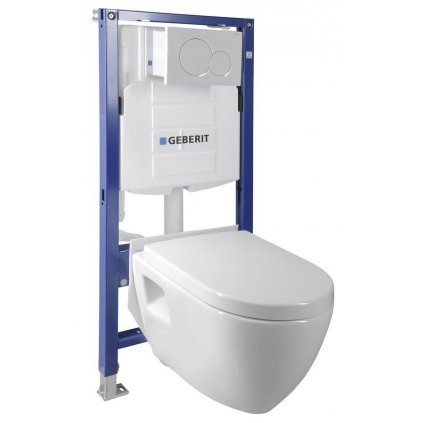 Aqualine, WC SADA závesné WC Nera s nádržkou a tlačidlom Geberit, do sadrokartónu, WC-SADA-16