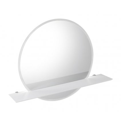 Sapho, VISO LED podsvietené guľaté zrkadlo priemer 70cm s policou, biela mat, VS070-01