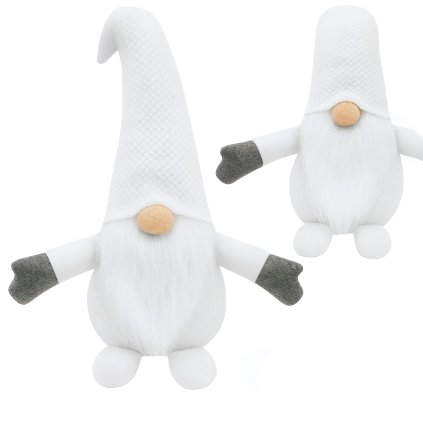Tutumi, vianočný škriatok 35cm YX045, biela, CHR-09638