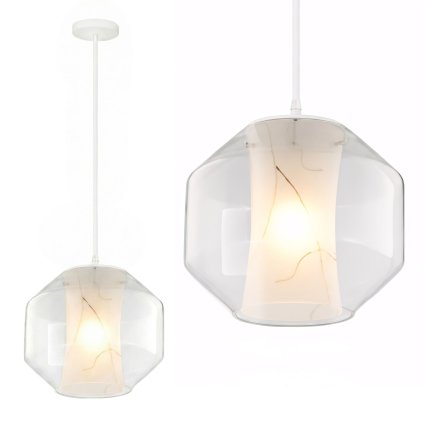 Toolight - závesné svietidlo MARBLE E27 60W APP908-1CP, imitácia mramoru, OSW-06674