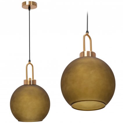 Toolight - Stropné svietidlo z dymového skla 1xE27 60W APP442-CP, šedá, OSW-05631