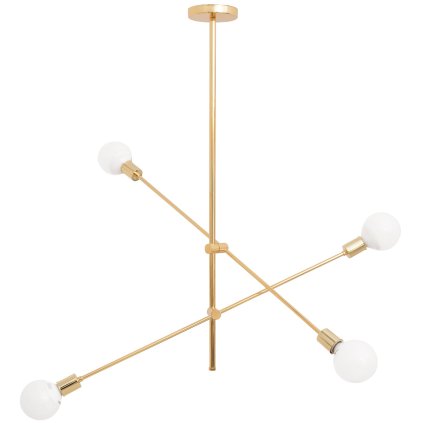 Toolight - Nastaviteľná stropná lampa dvojramenná 4xE27 60W APP479-4C, zlatá, OSW-00611