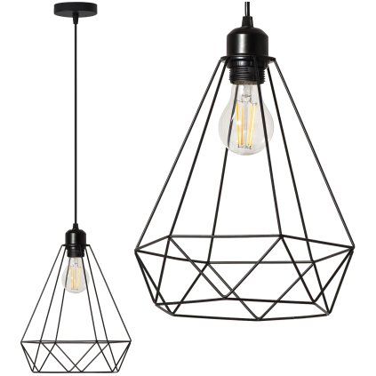 Toolight - Stropná lampa Reno 1xE27 180986, čierna, OSW-00011