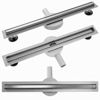 Rea Neo Slim Pro, lineárny odtokový žľab s 360stupňovým sifónom 100cm, nerez, REA-G8404