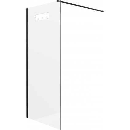 2632 1 kabina mokko nero walk in z wycieciem szklo transparentne z powloka 100 cm